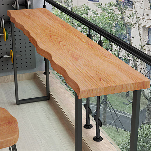 Rectangle Bar Pub Table Set 1/4 Pcs Solid Wood and Iron Bar Table and Stools