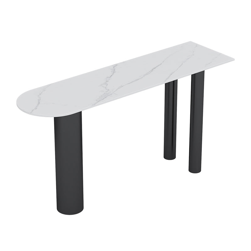 Modern Free Form Bar Table Set 1/3 Pcs Stone Top Bar Table and Upholstered Stools