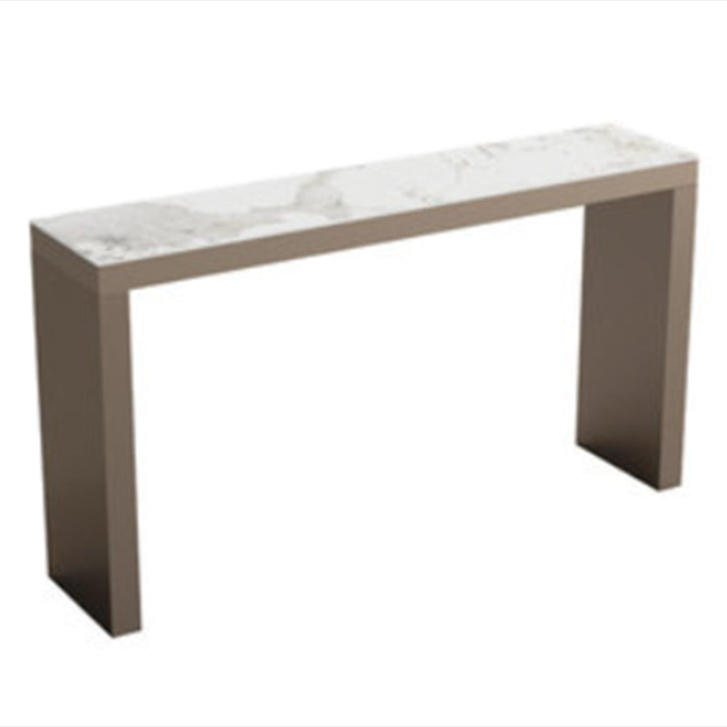 Glam Stone Bar Table Set 1/2/3 Pieces Rectangle Bar table with Upholstered Stools