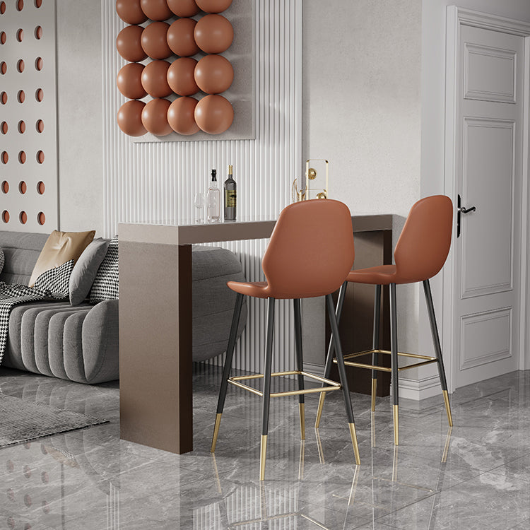 Glam Stone Bar Table Set 1/2/3 Pieces Rectangle Bar table with Upholstered Stools