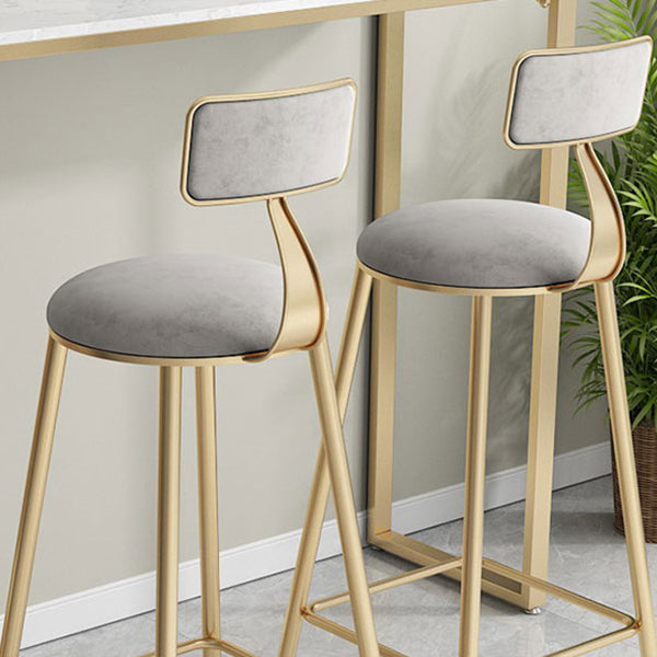 Glam Bar Pub Table Set 1/3 Pcs Stone Top Bar Table with Upholstered Stools