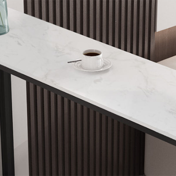 Contemporary Rectangle Bar Table Set 1/3/5 Pcs Iron Frame Bar Table and Stools