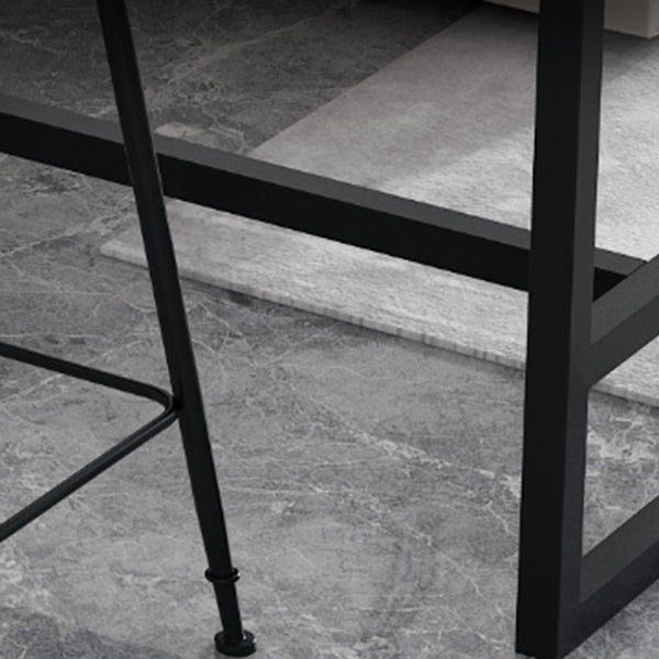 Contemporary Rectangle Bar Table Set 1/3/5 Pcs Iron Frame Bar Table and Stools