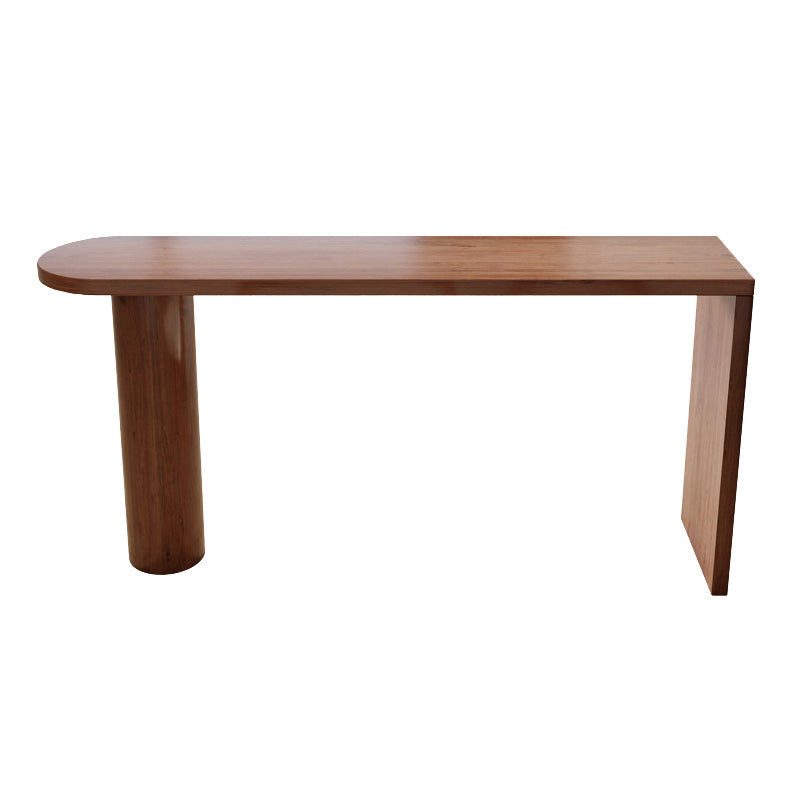 Modern Free Form Bar Table Set 1/3 Pcs Pine Solid Wood Bar Table and Stools in Brown