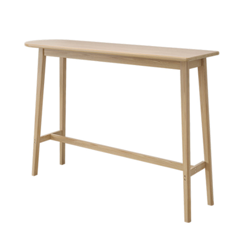 Modern Trestle Base Bar Table Set 1/2/3 Pcs Solid Wood Bar Table and Stools