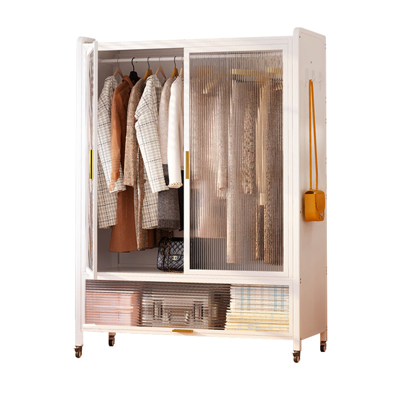 Glass Modern Style Wardrobe Closet Glass Wardrobe Cabinet for Home