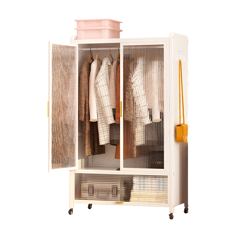 Glass Modern Style Wardrobe Closet Glass Wardrobe Cabinet for Home