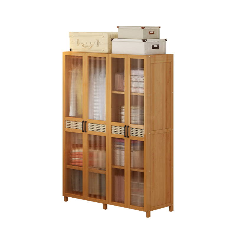 Modern Style Wardrobe Cabinet Wood Clothes Rail Wardrobe Armoire with Legs