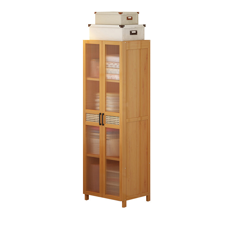 Modern Style Wardrobe Cabinet Wood Clothes Rail Wardrobe Armoire with Legs