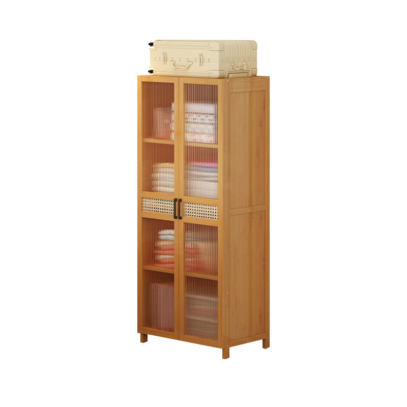 Modern Style Wardrobe Cabinet Wood Clothes Rail Wardrobe Armoire with Legs