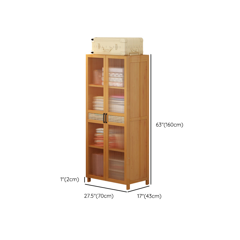 Modern Style Wardrobe Cabinet Wood Clothes Rail Wardrobe Armoire with Legs