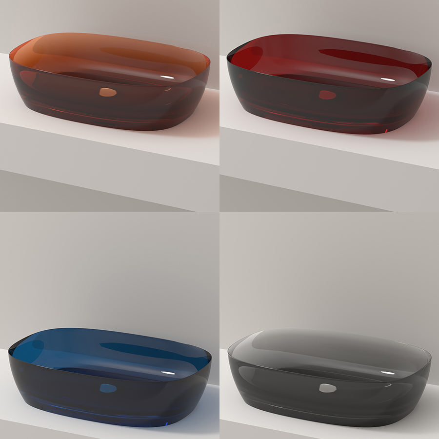 Modern Vessel Bathroom Sink No Craftsmanship Resin Wash Stand