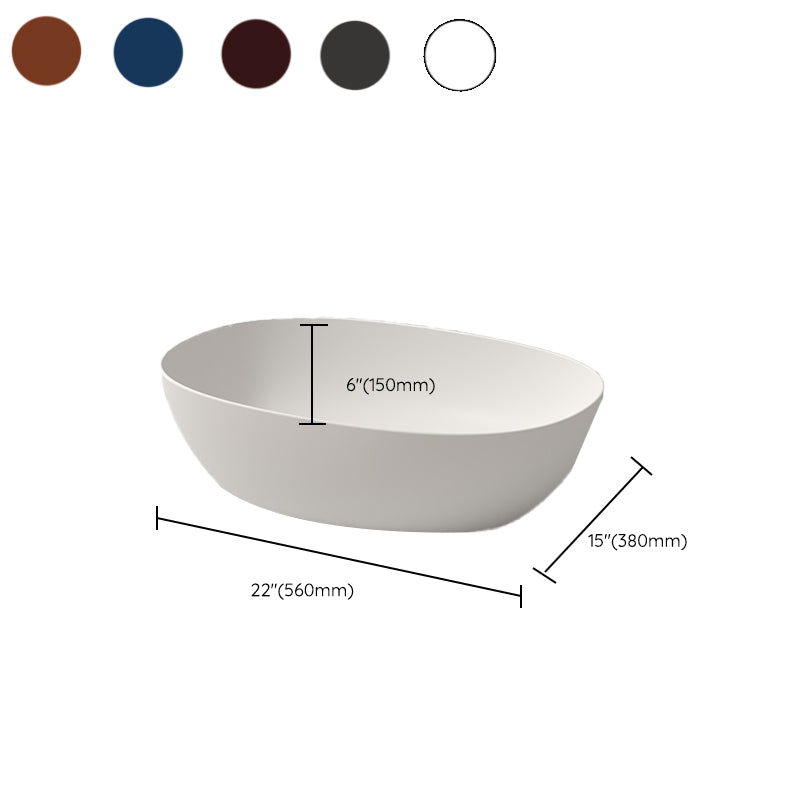 Modern Vessel Bathroom Sink No Craftsmanship Resin Wash Stand