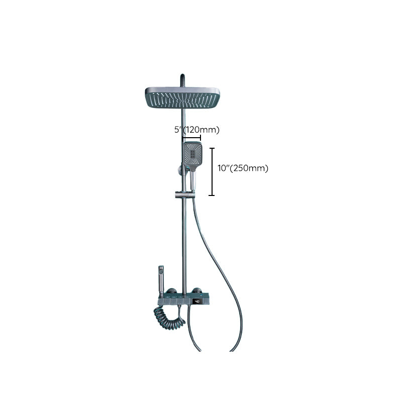 Contemporary Wall Mounted Shower Combo with Valve Shower System