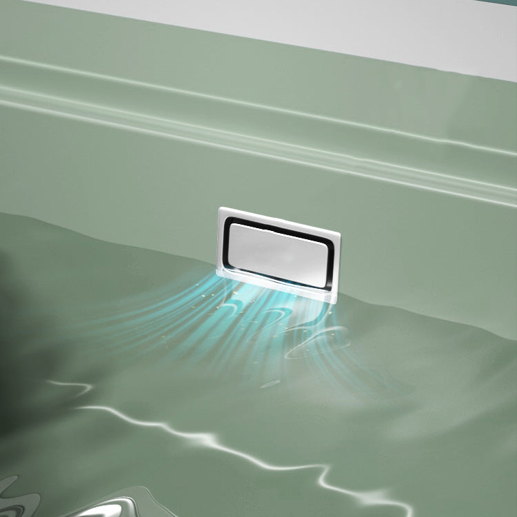 Rectangle Quartz Kitchen Sink in Peppermint Green Single Bowl Sink