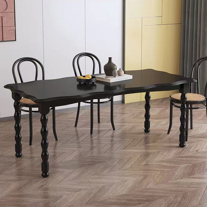 Modern Rectangle Wood Dining Table 1/2/4/5 Pieces Dining Set for Cafe