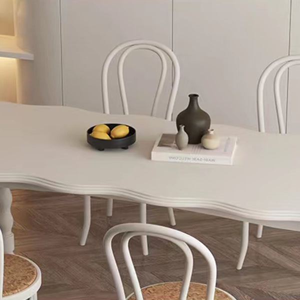 Modern Rectangle Wood Dining Table 1/2/4/5 Pieces Dining Set for Cafe