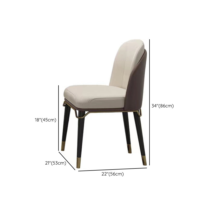 High Gloss Beige Dining Table Set 1/4/5 Pcs Dinette Set with Leather Chairs