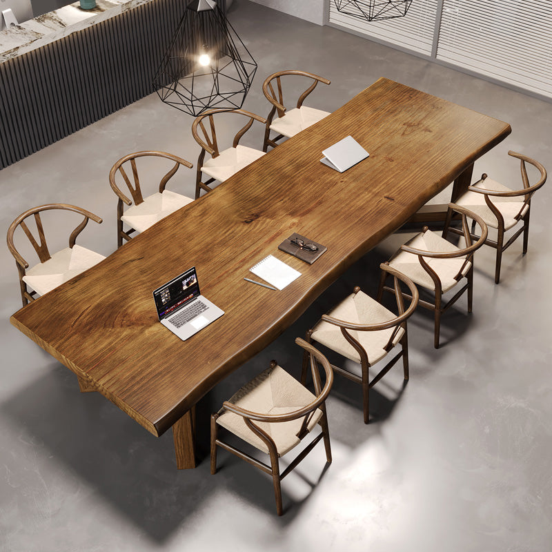 Modern Rectangle Wood Dining Table 1/4/9 Pieces Dining Set for Dining Room