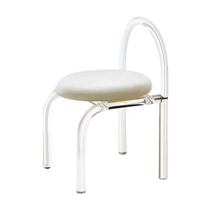 Acryli Contemporary Dining Set 1/7 Pieces White Stone Dinette Table Set