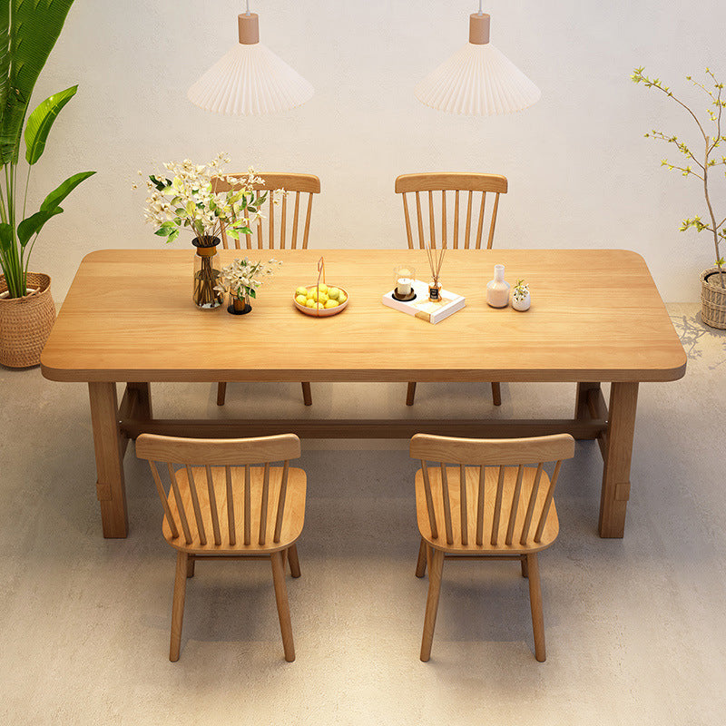 Kitchen Solid Wood Furniture 1/5 Pieces Standard Height Casual Dining Room Table Set