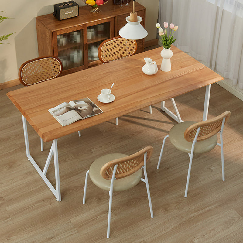 Industrial Rectangle Ash Dining Table 1/2/4/5 Pieces Dining Set for Dining Room