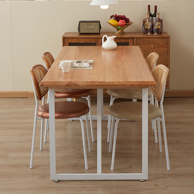 Industrial Rectangle Ash Dining Table 1/2/4/5 Pieces Dining Set for Dining Room