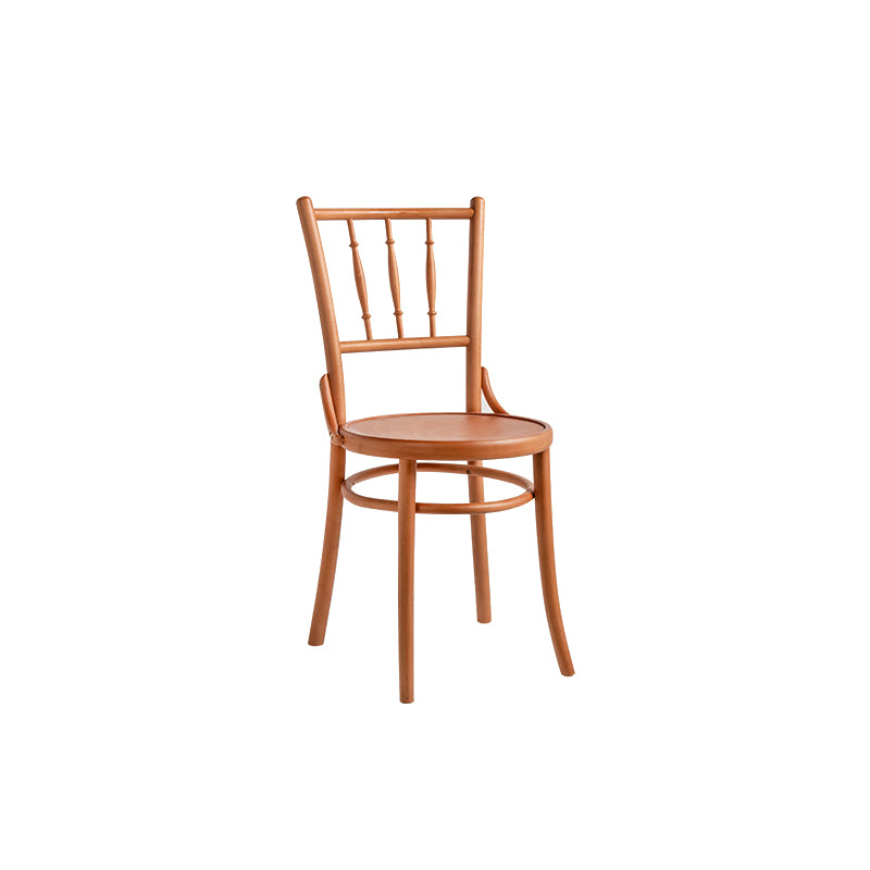 Industrial Style Side Chair Slat Back Solid Wood Dining Chair for Home