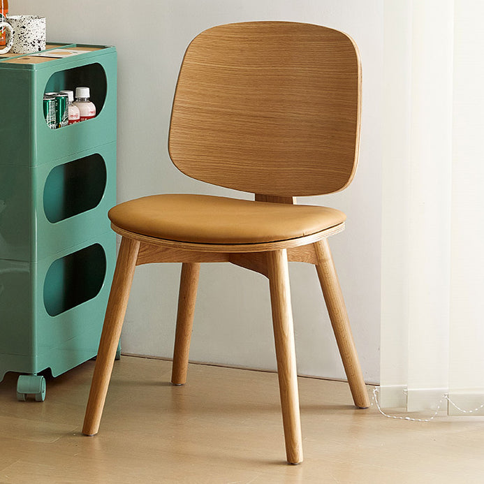 Solid Wood Side Chair Modern Low Back Indoor Dining Chair for Home