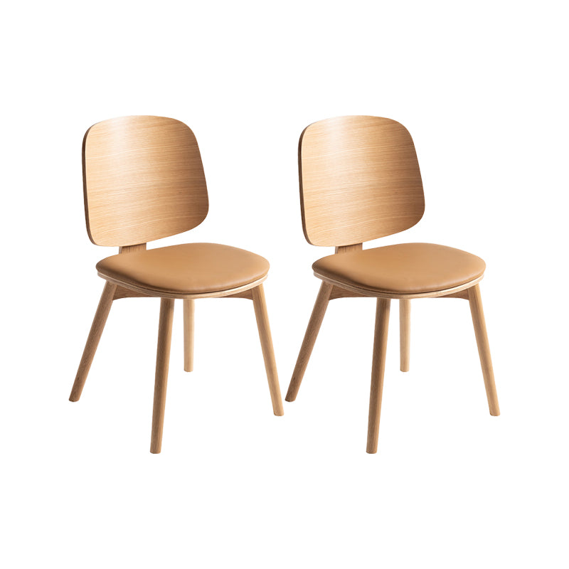 Solid Wood Side Chair Modern Low Back Indoor Dining Chair for Home