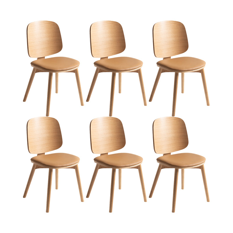 Solid Wood Side Chair Modern Low Back Indoor Dining Chair for Home