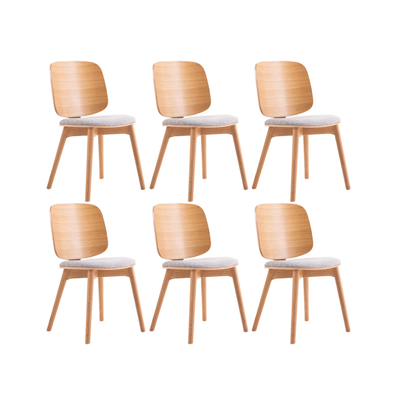Solid Wood Side Chair Modern Low Back Indoor Dining Chair for Home