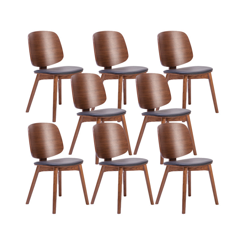 Solid Wood Side Chair Modern Low Back Indoor Dining Chair for Home