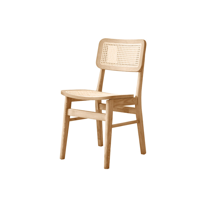 Solid Wood Kitchen Dining Chairs Open Back Chairs in Natural