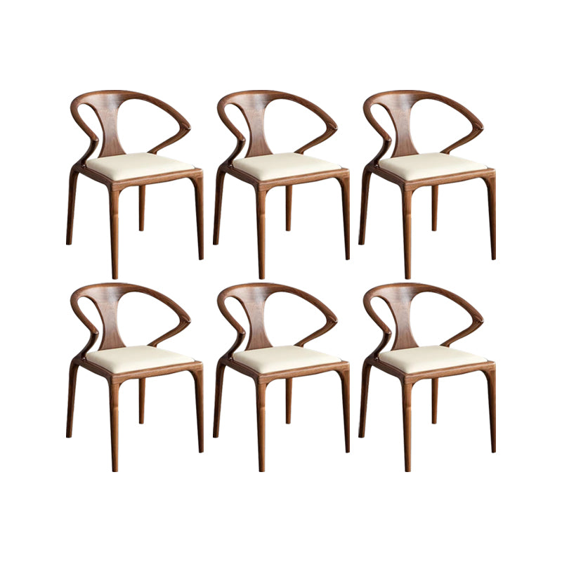 Modern Simple Side Chair Wooden Base Side Dining Chair for Living Room