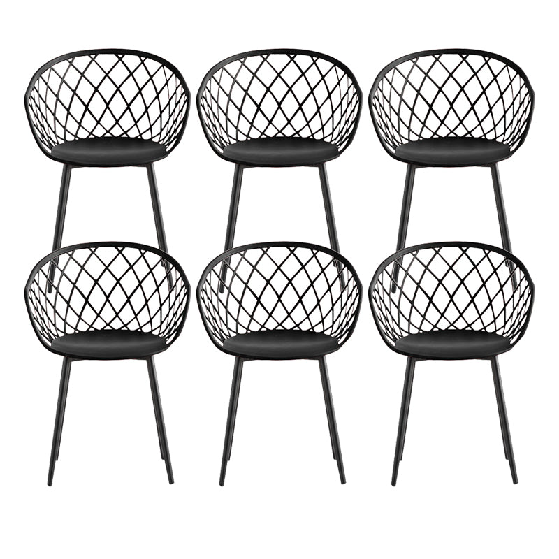 Modern Simple Arm Chair Plastic Dining Arm Chair for Living Room