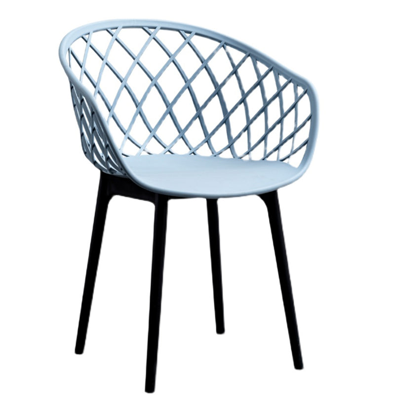 Modern Simple Arm Chair Plastic Dining Arm Chair for Living Room