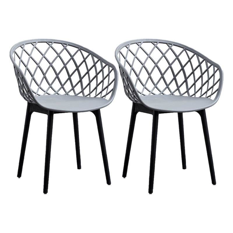 Modern Simple Arm Chair Plastic Dining Arm Chair for Living Room