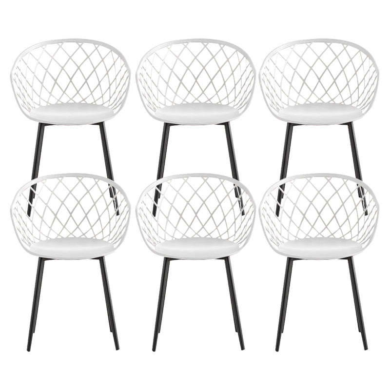 Modern Simple Arm Chair Plastic Dining Arm Chair for Living Room