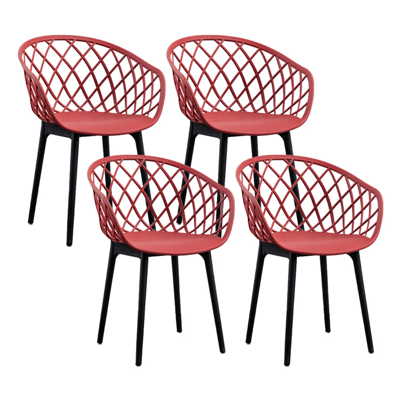 Modern Simple Arm Chair Plastic Dining Arm Chair for Living Room