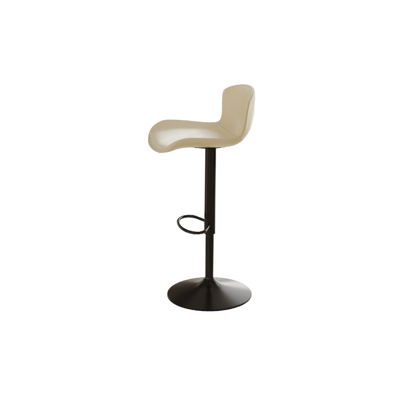 Bucket Barstool Adjustable Height Swivel Barstool with Footrest