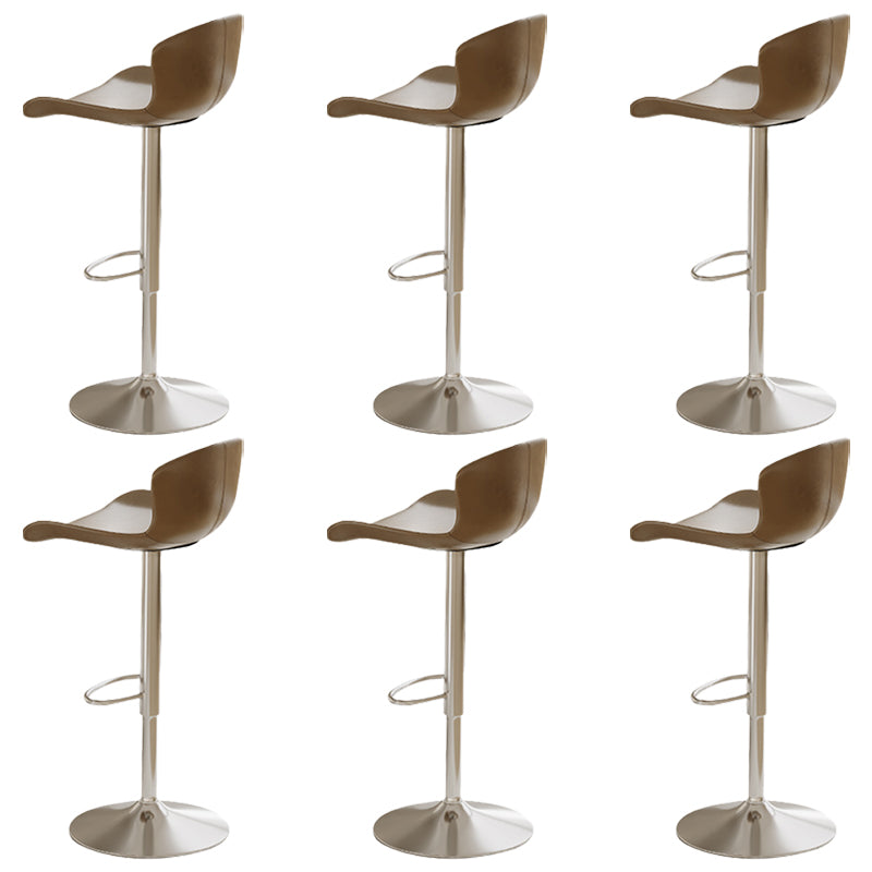 Bucket Barstool Adjustable Height Swivel Barstool with Footrest