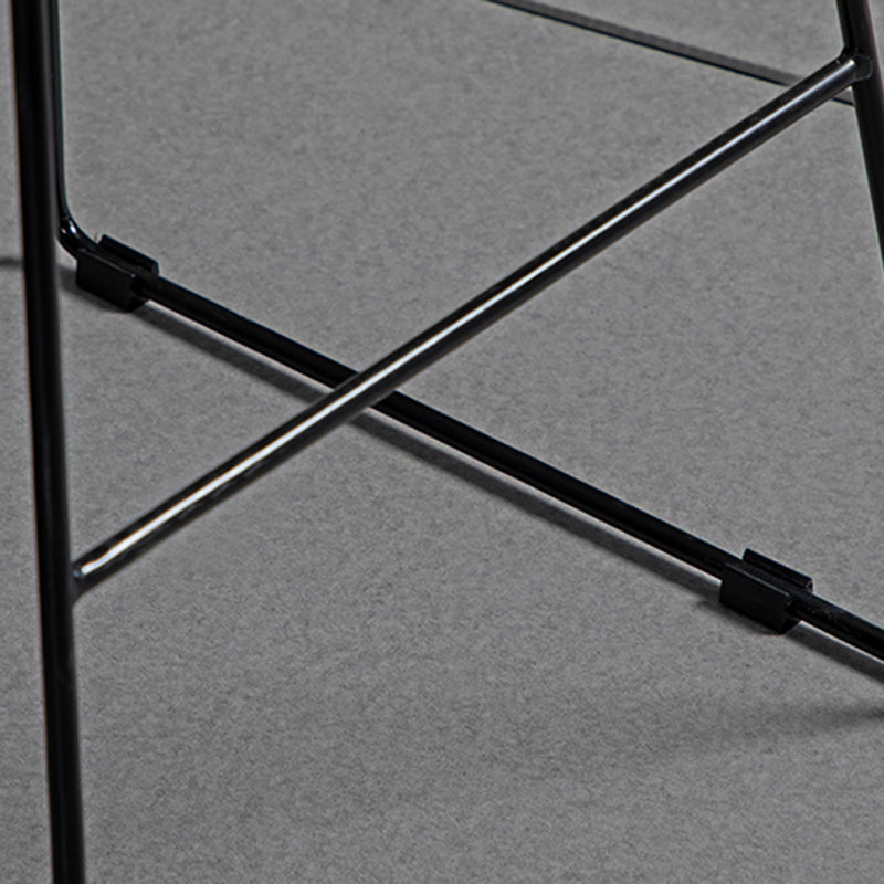Glam Fabric Bar Stool Bar Height Armless Stool with Metal Base