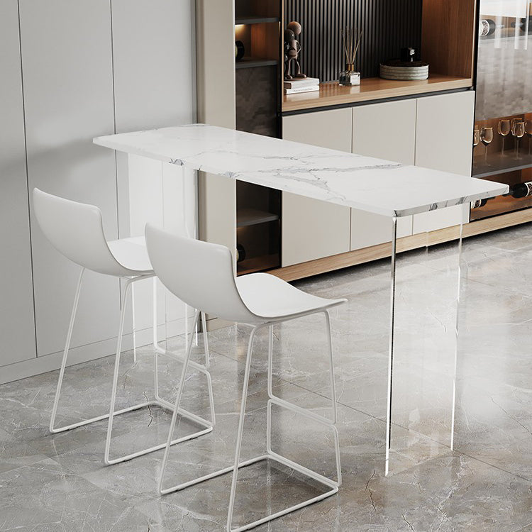 Contemporary Dining Stools Plastic Low Back Bar Stools with Metal Base
