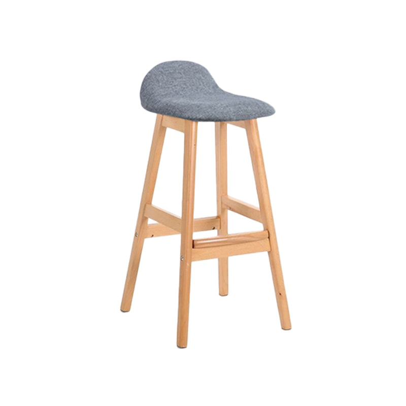 Industrial Solid Wood Bar Stools Upholstered Armless Patio Bar Stool