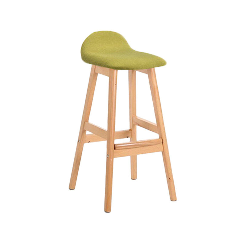 Industrial Solid Wood Bar Stools Upholstered Armless Patio Bar Stool