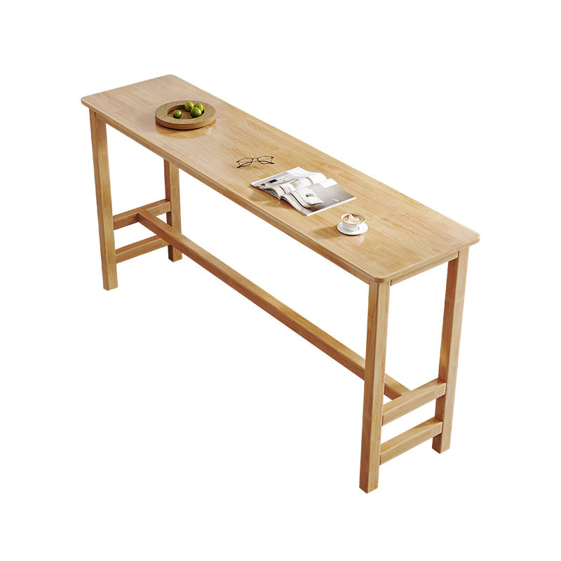 Contemporary Bar Dining Table Rectangle Wood Indoor Counter Table