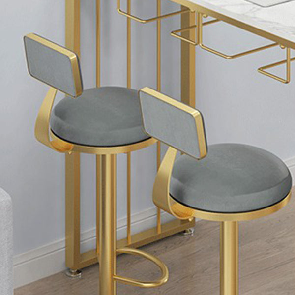 Modern Stone Top Bar Table Set 1/2/3 Pcs Free Form Bar Table and Adjustable Height Stools