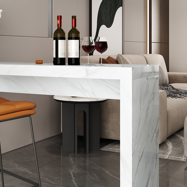 1/2/3 Pieces Pub Table Set Contemporary Rectangular Table and Stool Set