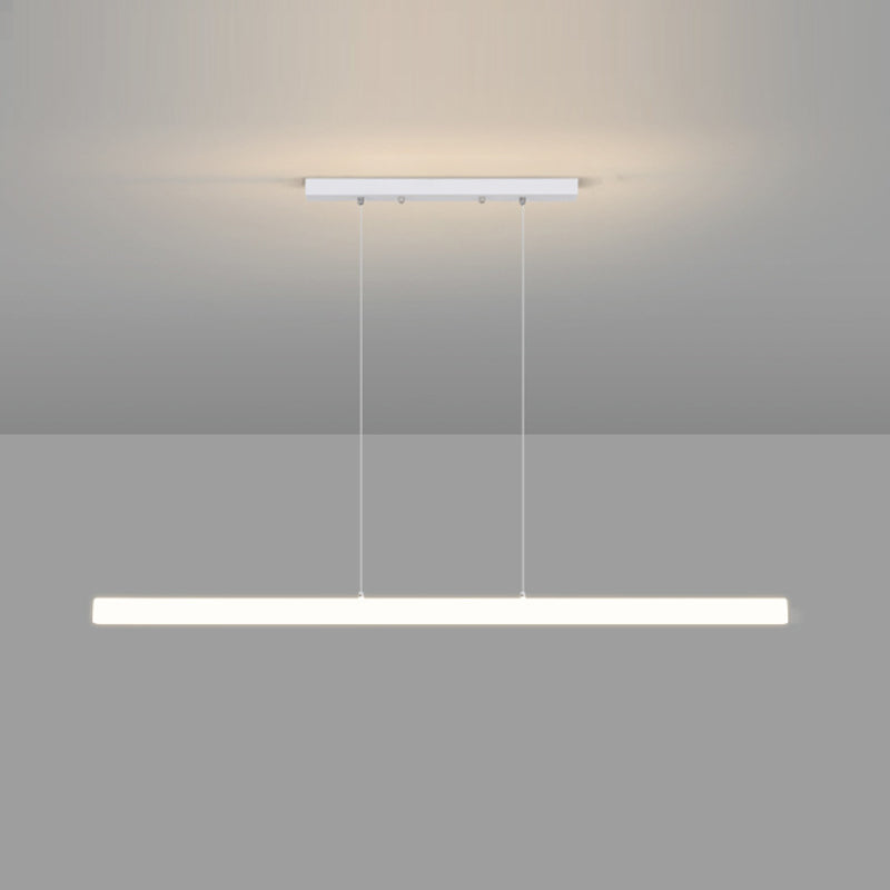 LED Island Lamp Modern Simple Island Hanging Lamp with Plastic Shade for Dining Room